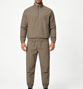 Chaqueta Cortavientos Deportiva Personalizada para Hombre, Ultraligera, con Media Cremallera, Impermeable, Reciclada, Conjunto Superior y Pantalón Jogger de Secado Rápido para Correr - Product Image 2