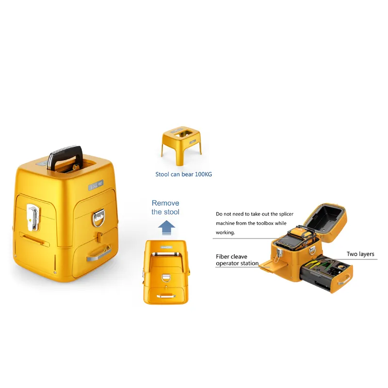 Empalmador de fusión ai9, máquina de empalme de fusión de fibra óptica, 8 en 1, pelador, 6 motores para empalme de cable troncal FTTH