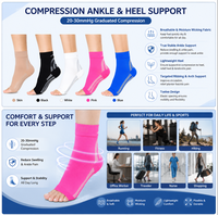 Chaussettes de compression pour fasciite plantaire pour femmes, soutien de la cheville, manchon de compression pour le pied