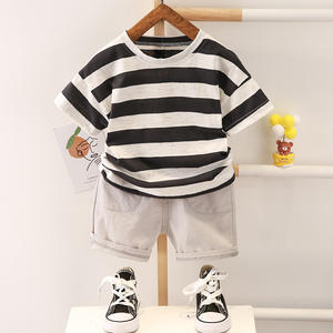 Conjunto de Ropa Infantil de Nuevo Estilo, Conjunto de Camiseta y Pantalones Cortos de Algodón, Conjuntos de 2 Piezas para Niños - Product Image 2
