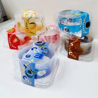 Boîtes à gâteaux miniatures jetables en gros, contenants d'emballage en plastique pour desserts, pour tiramisu, mousse, pâtisserie multicouche