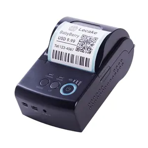 Mini Portable 58mm selbst klebende Adress aufkleber direkter thermischer Barcode-Etiketten drucker