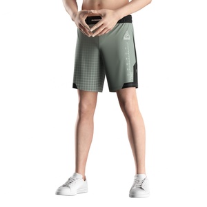 Shorts de combat double couche à compression, soutien musculaire, séchage rapide et respirant, coupe haute fendue pour des performances explosives - Product Image 3