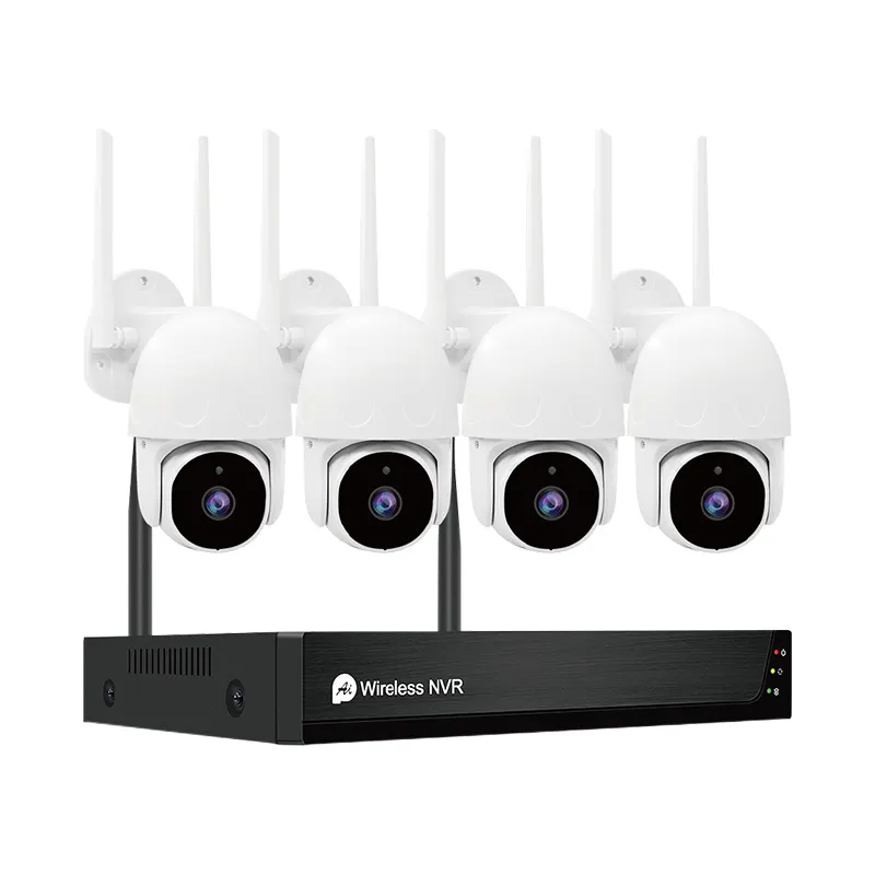 Kit de caméra 1080P Ptz Surveillance vidéo système de caméra WiFi sans fil kits de système de caméra de sécurité extérieure pour système de vidéosurveillance