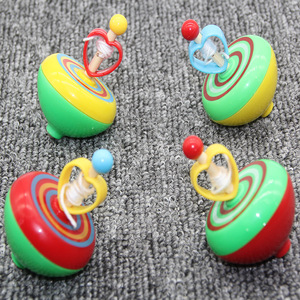 Heart Shaped Spinning Top <b>Pull</b> <b>String</b> Toy For Kids 2 4 Years Unisex Classic Retro Design Colorful Rotation Plaything - Product Image 1