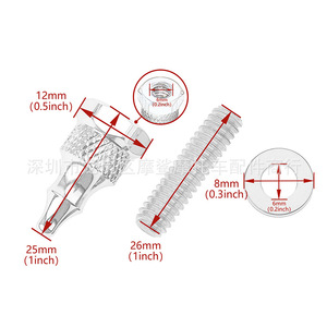 Tornillos para parabrisas de 6 mm y 26 mm de longitud para deflectores de viento de motocicleta Touring Street Gliders 1996-2013 - Product Image 1