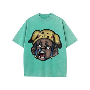 เสื้อยืดผ้าฝ้าย100% สำหรับผู้ชายสั่งทำพิมพ์ลายเสื้อยืดผ้าฝ้ายแท้ย้อนยุค - Product Image 5