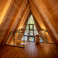 Kit de maison préfabriquée DYCE à ossature triangulaire, conteneur plat moderne et respirant pour bureau ou villa privée, conception modèle 3D