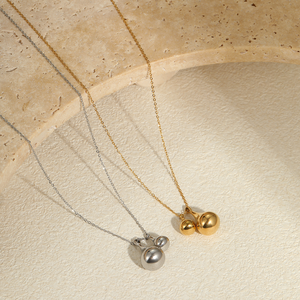 El collar de acero inoxidable con colgante de gota de agua es un accesorio ligero, lujoso y versátil con un diseño que no se decolora. - Product Image 2