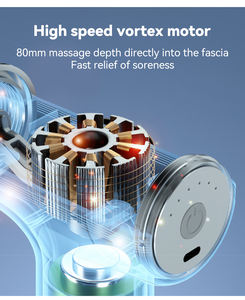 Healthpal Amazon, pistola de masaje de Mano Eléctrica LCD fácil de sostener con batería inteligente de aluminio, barata, potente pantalla Led - Product Image 5