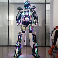Costume de robot LED en Spandex haute densité pour adultes unisexe, idéal pour fêtes, scènes, magasins VR et défilés sur échasses - Nouvelle Arrivée Guangdong
