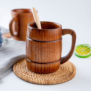 Vente en gros usine : Tasse en bois de jujube sauvage, Tasse à thé simple, Mug à poignée en bois, Tasse à bière, Tasse à café, Tasse pour le thé de l'après-midi - Product Image 4