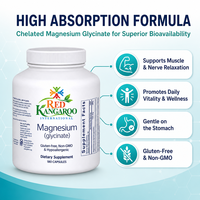 Fabrication sur mesure de compléments alimentaires en marque privée OEM ODM, glycinate de magnésium 120 mg, 180 capsules, formule personnalisée, fabrication sous contrat