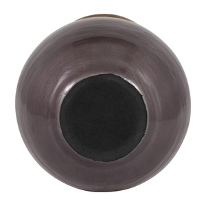 Vaso in Vetro con Bordo in Metallo e Finitura Sfumata, Decorazione Moderna per Soggiorno - Product Image 6
