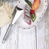 Driehoekig Gesneden Peeling Fruit Groentegereedschap Snijmes Groentesalade Snijder