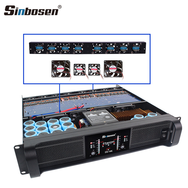 Subwoofer 2-channel 2400w 8 Ohm Power Amplifier Audio