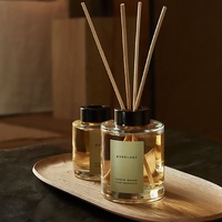 Flacon diffuseur de parfum en verre transparent rond de luxe vide avec bouchon à vis, 100 ml, 150 ml, 200 ml, 500 ml, pour coffret cadeau
