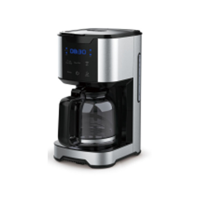 Regular 220V Automatic Filter Coffee Machine 12 Cups Smart Ground Drip Coffee Maker with Glass Carafe
