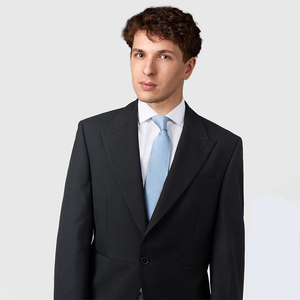 Manteau <span class=keywords><strong>de</strong></span> smoking noir en laine à simple boutonnage avec <span class=keywords><strong>queue</strong></span> <span class=keywords><strong>de</strong></span> <span class=keywords><strong>pie</strong></span> <span class=keywords><strong>pour</strong></span> <span class=keywords><strong>homme</strong></span>, idéal <span class=keywords><strong>pour</strong></span> <span class=keywords><strong>mariage</strong></span>, témoin ou bal, style italien - Product Image 2