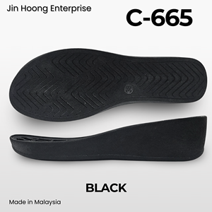 Jin Hoong Women's Durable Anti-Slip PVC <b>Wedges</b> C-665 Black Outsole Water-Resistant Features 50mm Thickness - Product Image 3