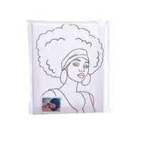 Kit de peinture par numéros miniature de 20x25 cm, nouveau design, portrait de femme africaine, peinture à la main encadrée, peinture par numéros pour débutants