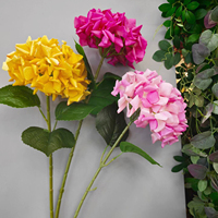Nouvelles fleurs d'hortensia artificielles de luxe 2026, toucher réel, tige unique, pour décoration intérieure, mariage, événements Ramadan
