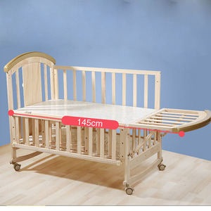 CLAF BEBE <span class=keywords><strong>Berceau</strong></span> en bois pour bébé avec fonctions multiples Grand lit assemblé pour enfant avec bascule et <span class=keywords><strong>berceau</strong></span> Caractéristiques - Product Image 2