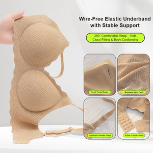 <span class=keywords><strong>Soutien</strong></span>-<span class=keywords><strong>Gorge</strong></span> <span class=keywords><strong>Push</strong></span>-<span class=keywords><strong>Up</strong></span> Sans Armature en Dentelle Confortable et Sans Couture pour Femmes, Faux Sein en Silicone OEM/ODM, Coussinet Poitrine pour Mettre en Valeur les Petites Poitrines - Product Image 4
