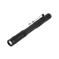Linterna LED Portátil de Aluminio, Potente Linterna con Clip, Mini Linterna de Bolsillo, 2 Pilas AA