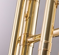 OEM Tenor Trombone Brass Material Bb/F Key Gold Tuning Slide Marching Band & Orchestra Musical Instrument
