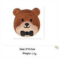 Badges brodés ours mignons exclusifs transfrontaliers ordinateur original broder 18 patchs pour vêtements tissu décoratif