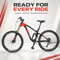 Vélo de montagne à suspension intégrale en alliage d'aluminium 27,5 pouces 11 vitesses, vélo de route à double suspension, VTT, Bicicletas