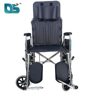 Gran oferta, respaldo alto, reposacabezas cómodo, marco de aleación de aluminio, superficie de asiento de cuero, reposabrazos suave, silla de ruedas Manual - Product Image 3