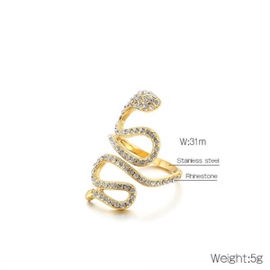 Se Aceptan Dijes Personalizados para la Fabricación de Joyas, Anillo de Acero Inoxidable con Zirconia Cúbica 5A+ en Forma de Serpiente para Mujer - Product Image 6