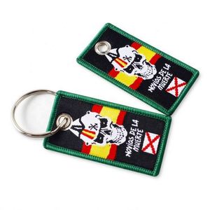 <b>Personalized</b> Printing Fabric Gifts Key Chain Sublimation Custom Design <b>Keychain</b> Woven Car Jet Tags - Product Image 3