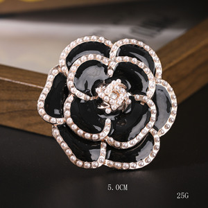 Broche de Perlas Camelia, Broche Chapado en Aleación, Hebilla para Pañuelo de Seda, para Bodas o Regalos para Mujer - Product Image 2