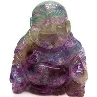 Cristaux de Quartz HZ, Meilleures Ventes, Sculpture de Bouddha en Jade Vert Chinois, Statue Sculptée en Améthyste, Pendentif Gemme Rire, Fengshui