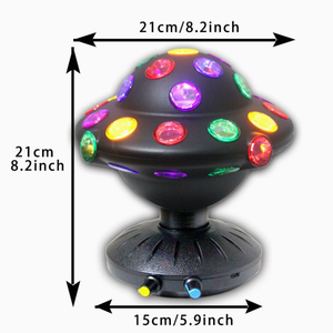 360 ° ไฟดิสโก้บอลหมุนได้ ปรับความเร็วและความสว่างได้ ลูกบอลวิเศษสร้างบรรยากาศปาร์ตี้ KTV ไฟ LED สำหรับเวทีในบ้านและคลับ - Product Image 4