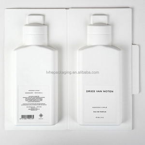 Boîte à clapet biodégradable écologique avec logo personnalisé pour le parfum/les soins de la peau Emballage en papier gaufré Bagasse de pulpe pour cosmétiques - Product Image 3