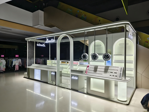 Custom Perfume Kiosk Design for Shopping Mall | LED <b>Display</b> Showcase & Metal Frame Retail Shopfitting Turnkey Solution - Product Image 1