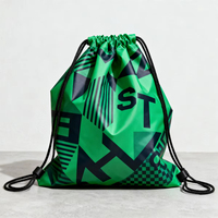 Sac à dos de sport promotionnel personnalisé Ujoy avec logo, sac à cordon en polyester, sac d'emballage imprimé avec cordon de serrage