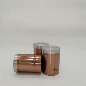 3pcs Eco-Friendly Kimleyda Modern Purple Round <strong>Kitchen</strong> Tea Sugar Coffee <strong>Storage</strong> <strong>Tin</strong> with Stainless Steel Lid for Party Use - Product Image 2