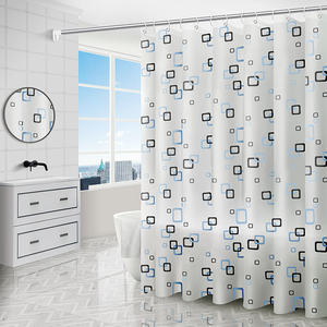 CF PEVA imperméable à l'eau anti-moisissure salle <span class=keywords><strong>de</strong></span> bain drapé géométrique Checker <span class=keywords><strong>rideau</strong></span> <span class=keywords><strong>de</strong></span> <span class=keywords><strong>douche</strong></span> - Product Image 6