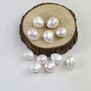 12-13mm AAA Baroque Loose Pearl River Cultured Pearl Farm Supplier Manufacturers Half Drilled Large Baroque Pearls