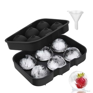 Moule à glaçons en silicone à 6 cavités, facile à démouler, de qualité alimentaire, pour glaçons rapides, idéal pour les boissons glacées et la crème glacée - Product Image 3