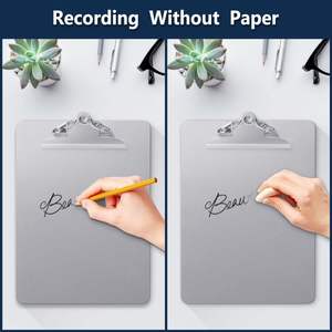 Porte-documents en métal, format A4, porte-documents médical, porte-documents en aluminium pour entrepreneurs, avec clip discret - Product Image 4