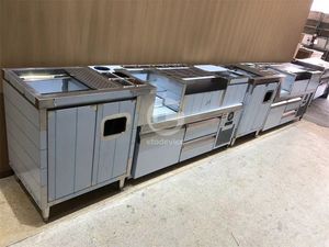 Estación de Coctelería de Acero Inoxidable Duradera, Diseño Moderno para Hotel y Restaurante con Refrigerador y Lavavasos - Product Image 3