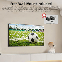 Téléviseur sans cadre 32 43 50 55 pouces LED haute résolution WiFi avec haut-parleurs intégrés 4K Ultra HD Smart TV pour usage hôtelier