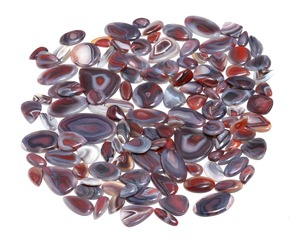 Agate du Botswana naturelle, mélange de cabochons de pierres précieuses |   Pierres brutes à bandes, couleurs variées, certifiées par un tiers pour la fabrication de bijoux, vente en gros - Product Image 4