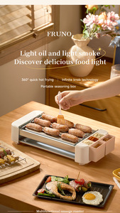 <span class=keywords><strong>Asador</strong></span> de Salchichas Eléctrico Multifuncional 3 <span class=keywords><strong>en</strong></span> 1 con Bandejas Extraíbles para Asar Salchichas y Cocinar <span class=keywords><strong>en</strong></span> Superficie Plana - Product Image 2